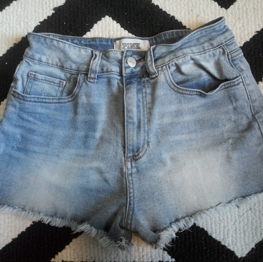 VICTORIA'S SECRET PINK DENIM JEAN SHORTS